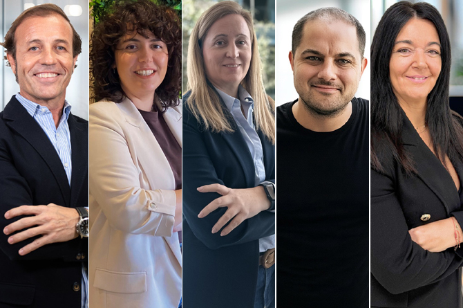 Chencho Mateos, Lorena Melgarejo, Teresa Sánchez, Víctor Martínez y Silvia Esteban