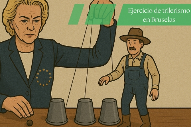 Imagen cr&iacute;tica hacia la la presidenta de la Comisi&oacute;n Europea, Ursula Von del Leyen, creada por Asaja